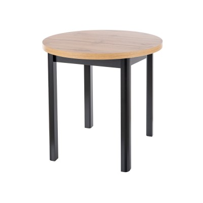 Стол обеденный SIGNAL ADAM дуб артизан/черный 80